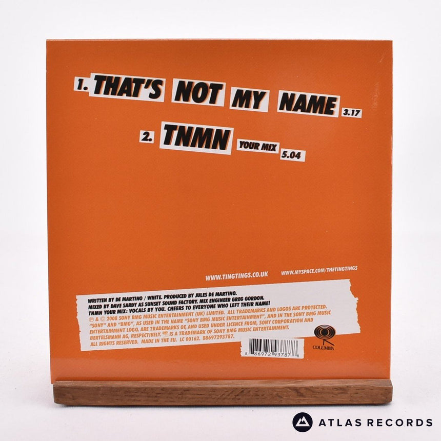 The Ting Tings - That's Not My Name - Orange Translucent 7" Vinyl Record - NM/NM