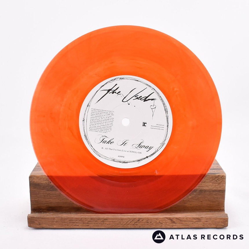 The Used - Take It Away - Red Limited Edition 7" Vinyl Record - NM/NM