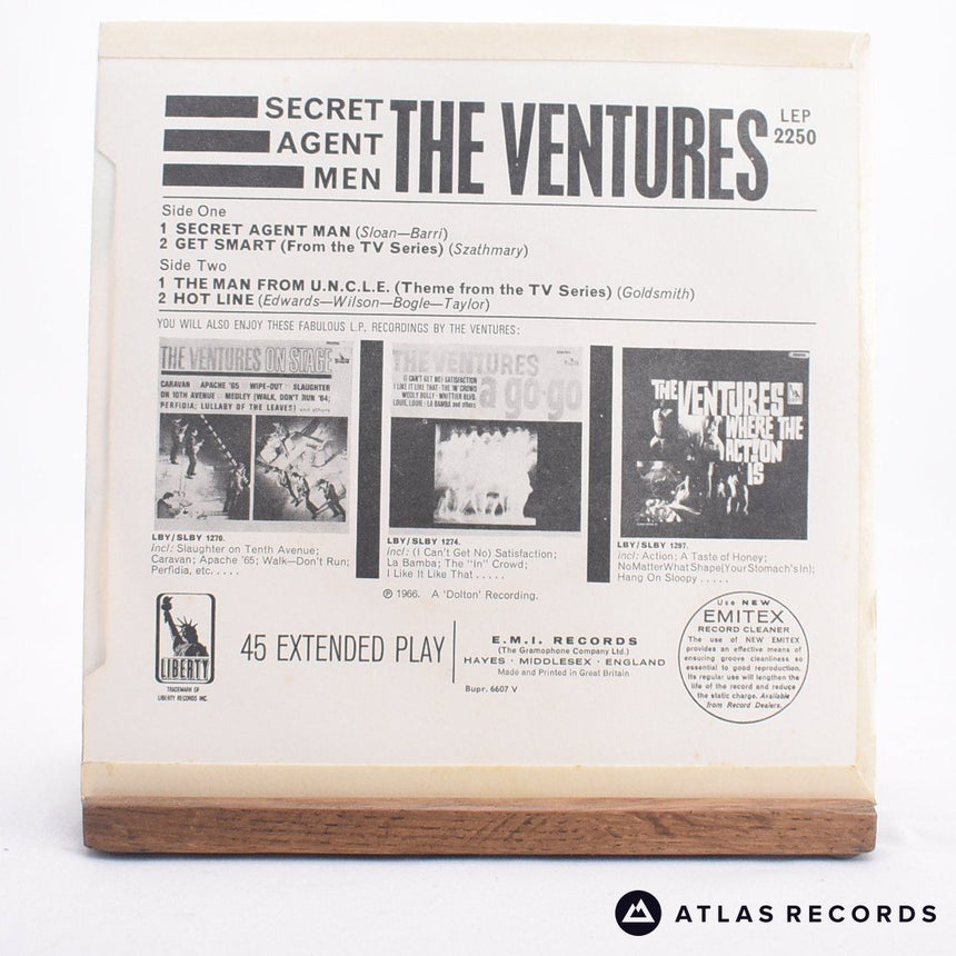 The Ventures - Secret Agent Men - Mono 7" EP Vinyl Record - EX/VG+