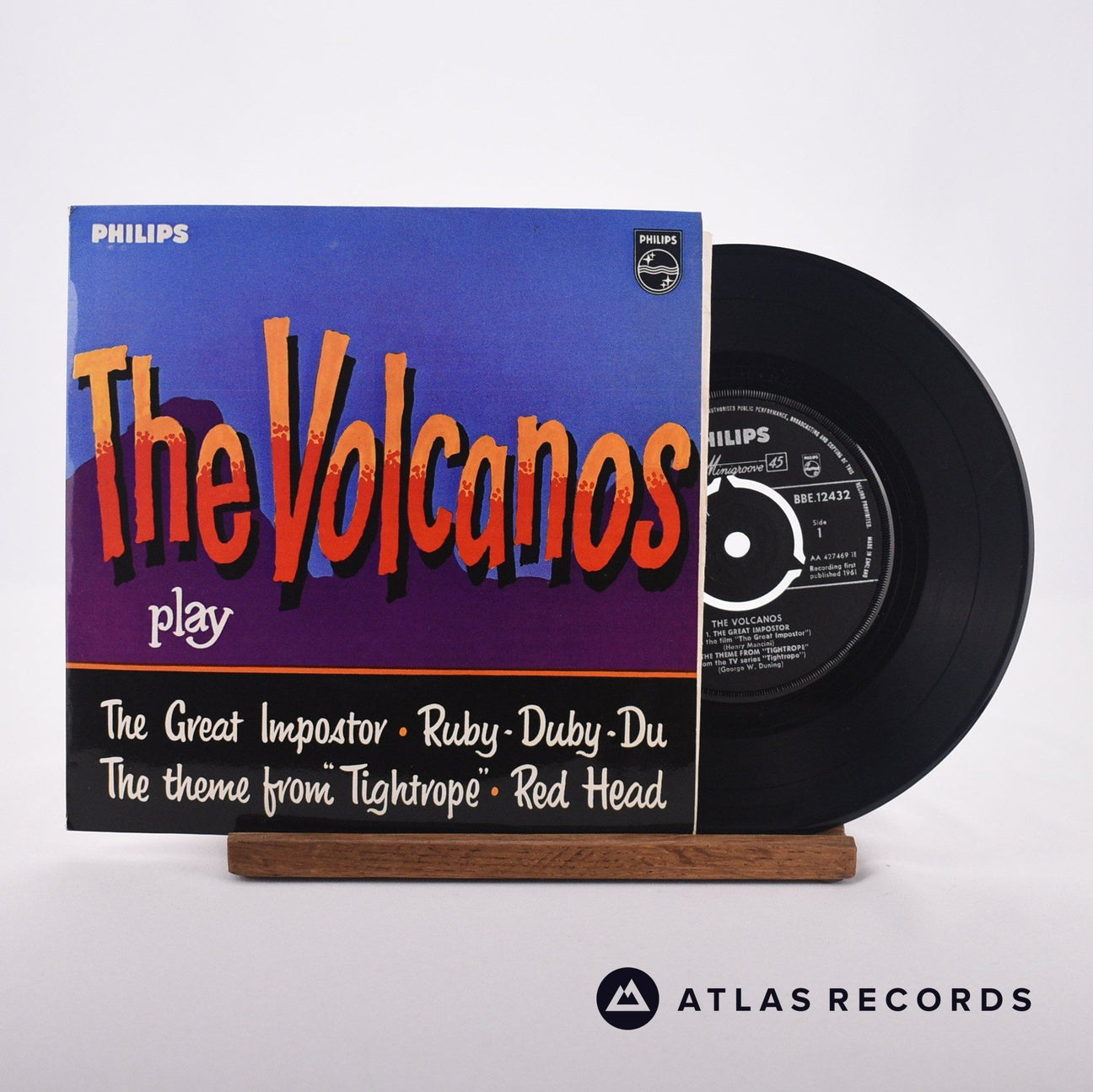 The Volcanos The Volcanos Play 7" Vinyl Record - Front Cover & Record