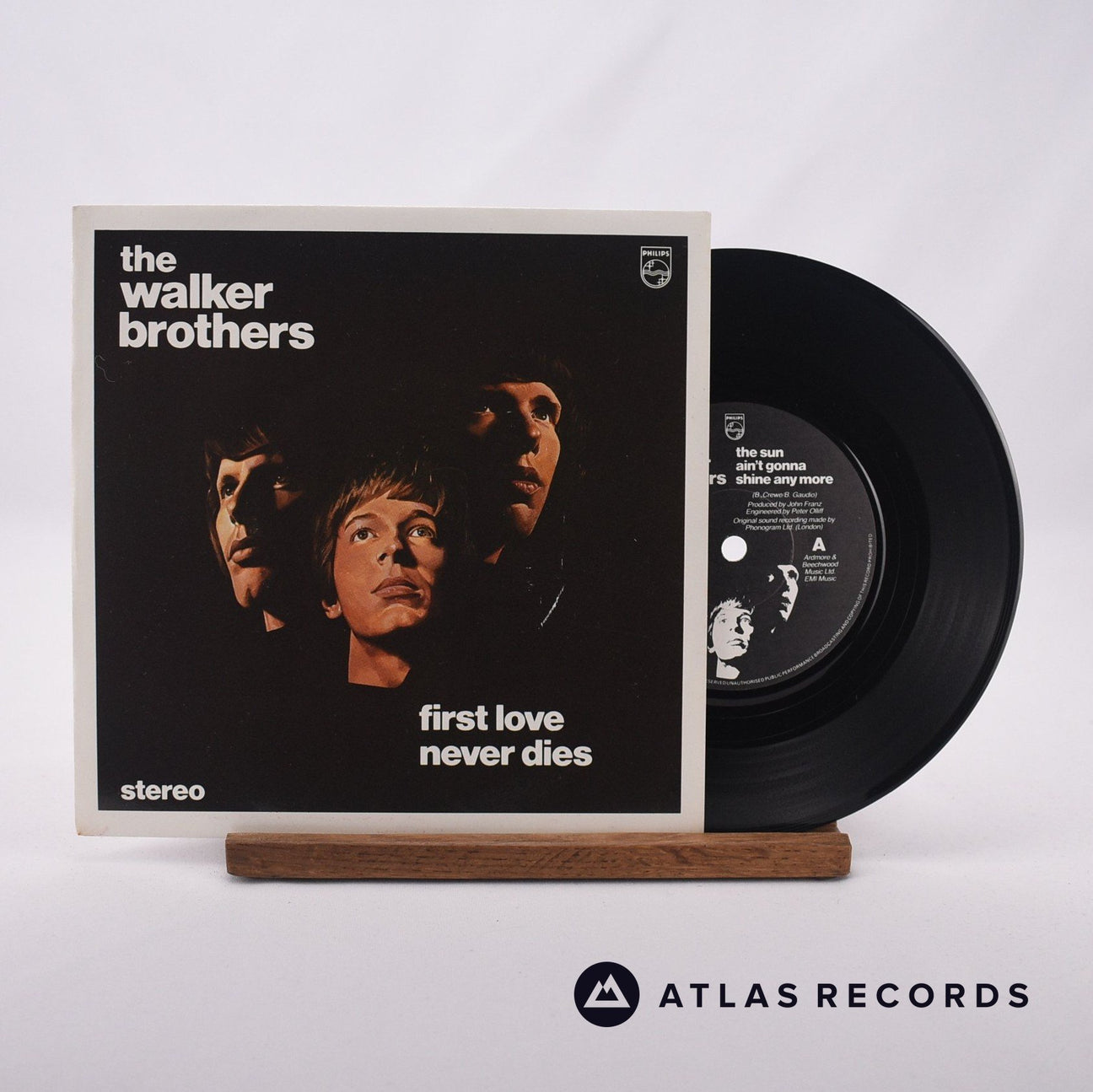 The Walker Brothers First Love Never Dies 7" Vinyl Record - Front Cover & Record