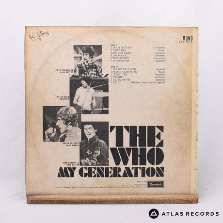 The Who - My Generation - Mono -1B -1B LP Vinyl Record - VG+/VG+