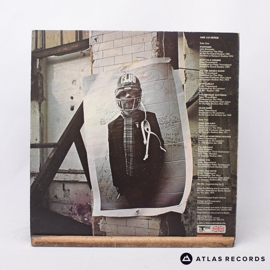 The Who - Odds & Sods - Die-Cut Sleeve A//1 B//1 LP Vinyl Record - VG+/EX