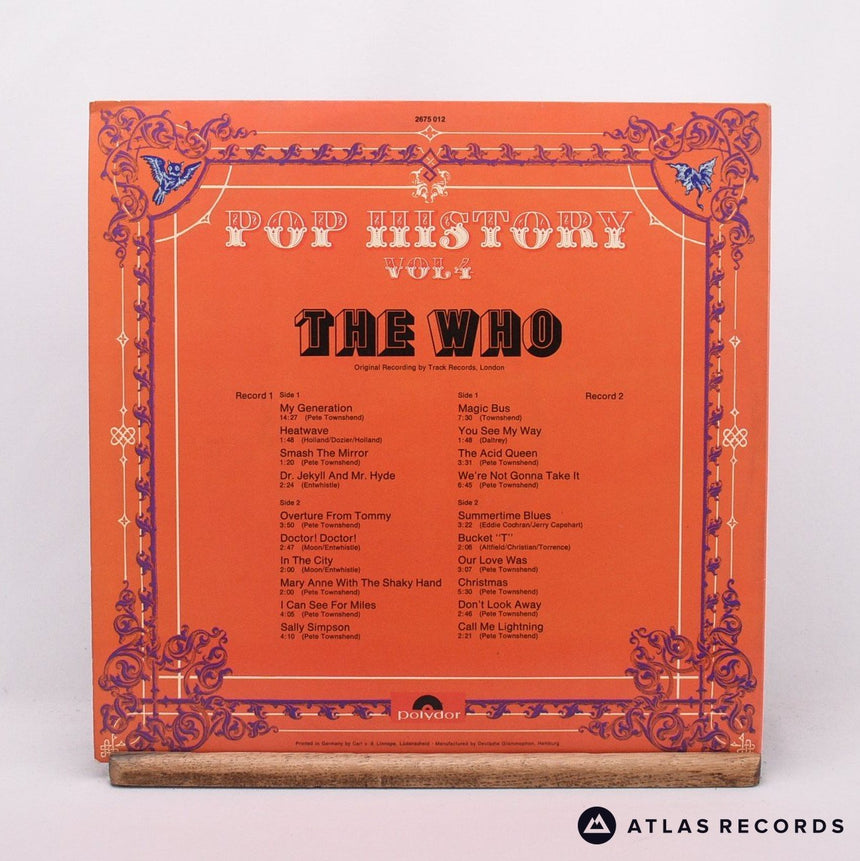 The Who - Pop History Vol 4 - Gatefold 2 x LP Vinyl Record - VG+/EX