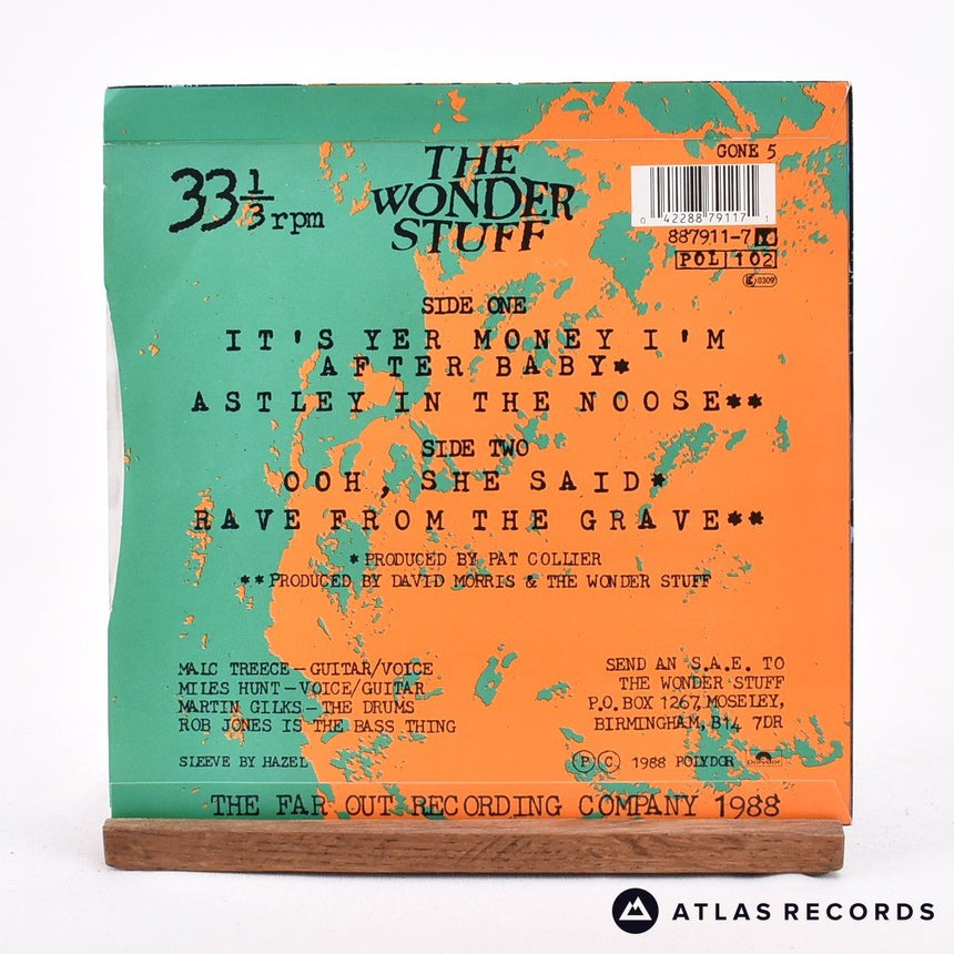 The Wonder Stuff - It's Yer Money I'm After, Baby - 7" Vinyl Record - EX/EX