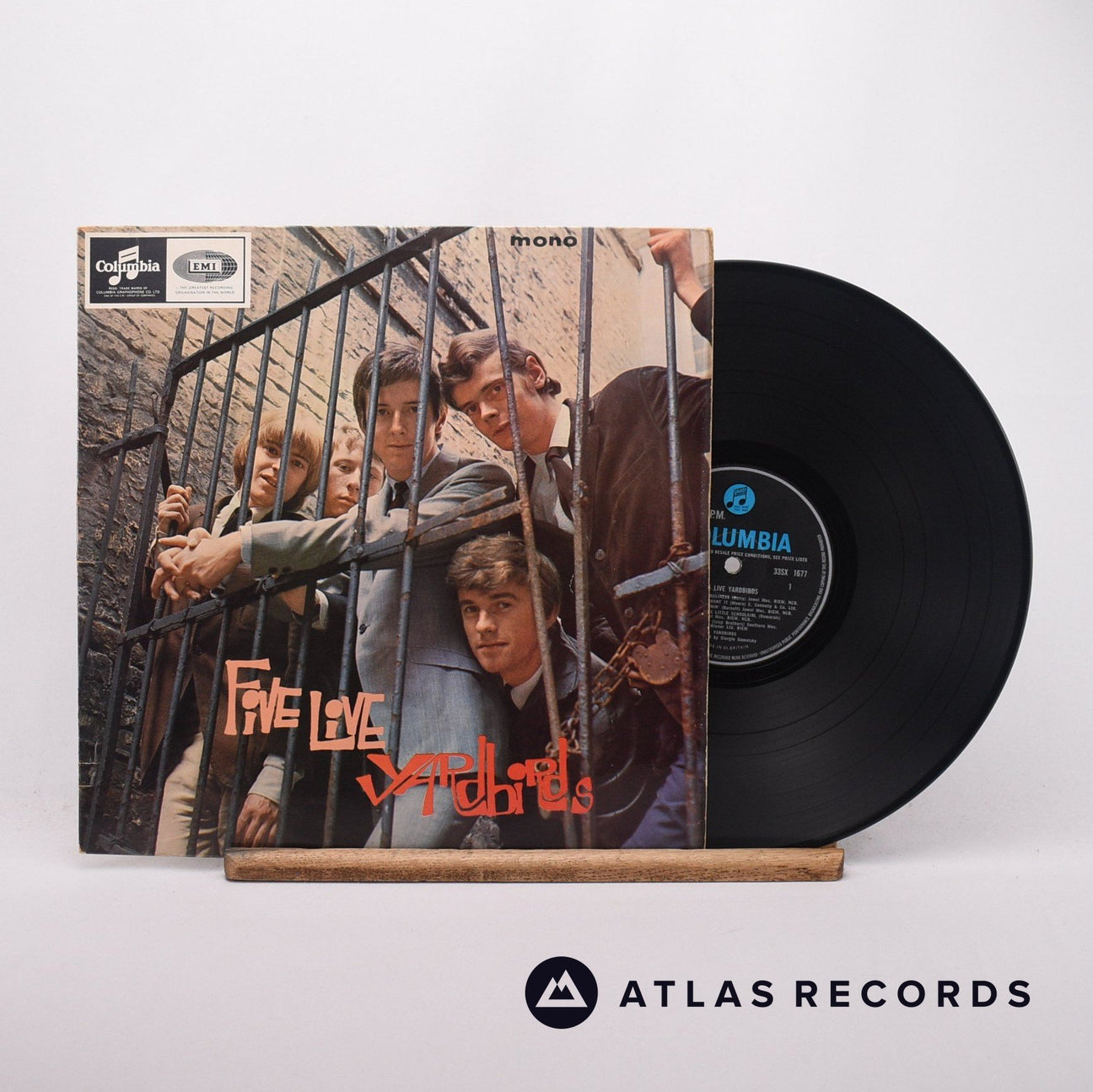The Yardbirds Five Live Yardbirds LP Vinyl Record - Front Cover & Record