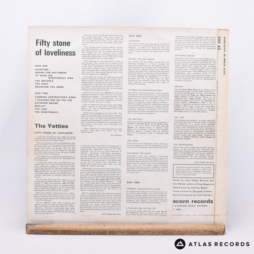 The Yetties - Fifty Stone Of Loveliness - LP Vinyl Record - VG+/VG+