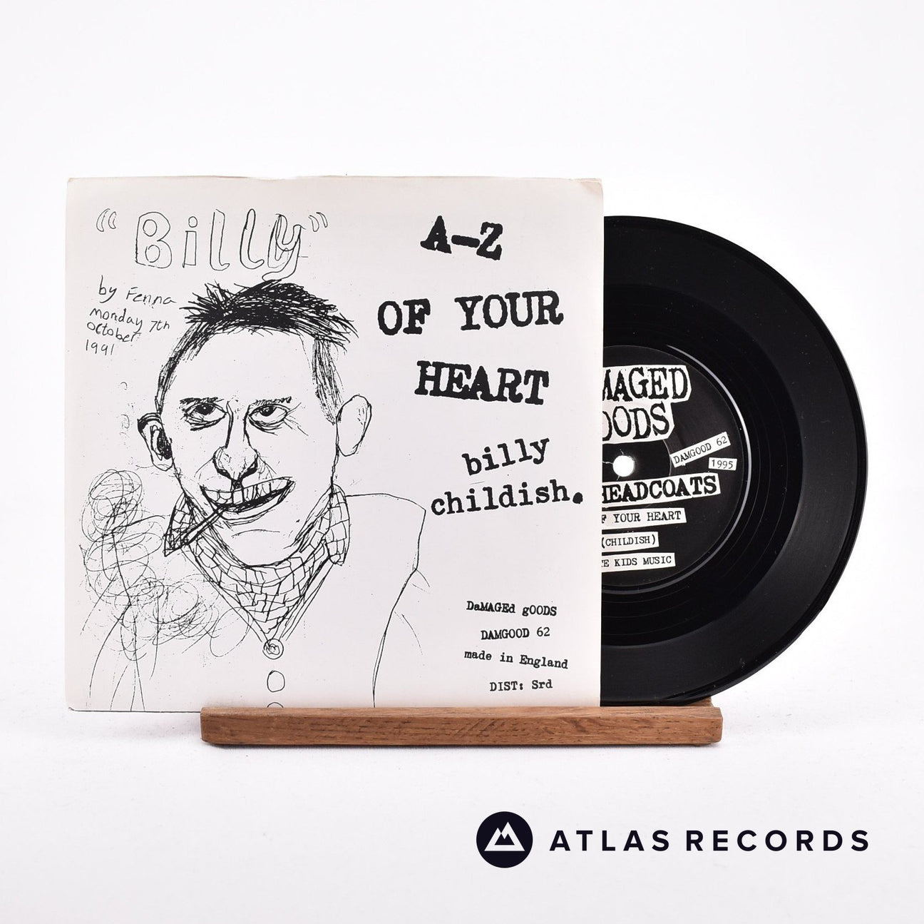 Thee Headcoats A-Z Of Your Heart 7" Vinyl Record - Front Cover & Record