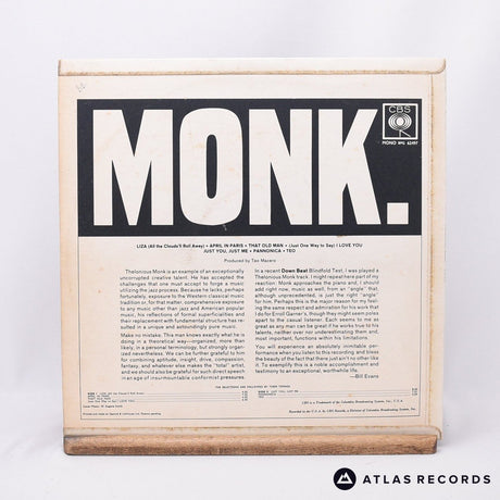 Thelonious Monk - Monk - Mono LP Vinyl Record - EX/VG+