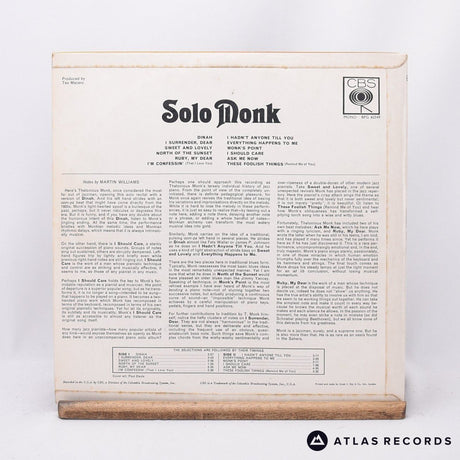 Thelonious Monk - Solo Monk - Mono LP Vinyl Record - EX/VG+