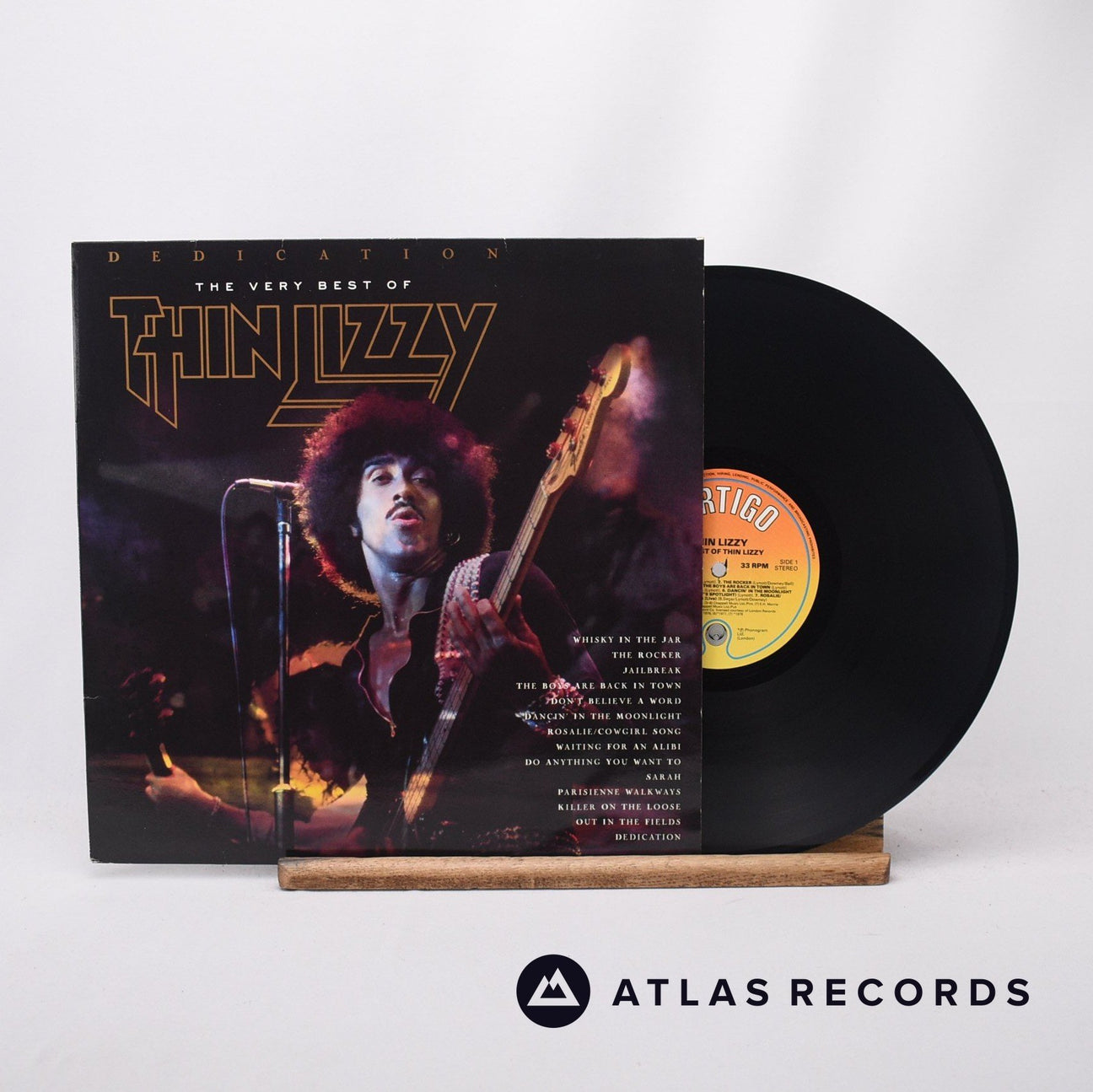 Thin Lizzy Dedication: The Very Best Of Thin Lizzy LP Vinyl Record - Front Cover & Record