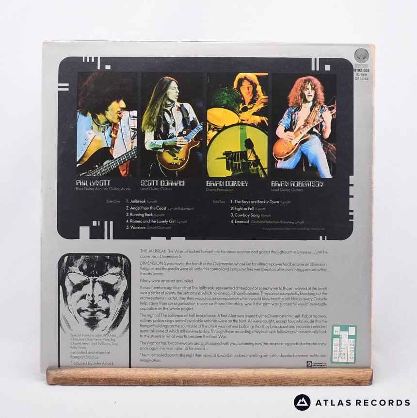 Thin Lizzy - Jailbreak - Die-Cut Sleeve 1Y//1 2Y//2 LP Vinyl Record - VG+/EX