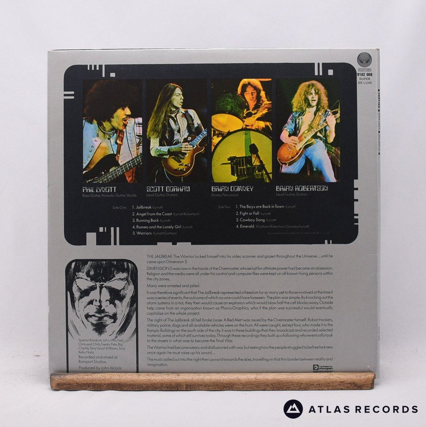 Thin Lizzy - Jailbreak - Die-Cut Sleeve Y//1 Y//2 LP Vinyl Record - VG+/VG+