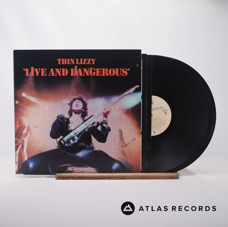 Thin Lizzy Live And Dangerous Double LP Vinyl Record - Front Cover & Record