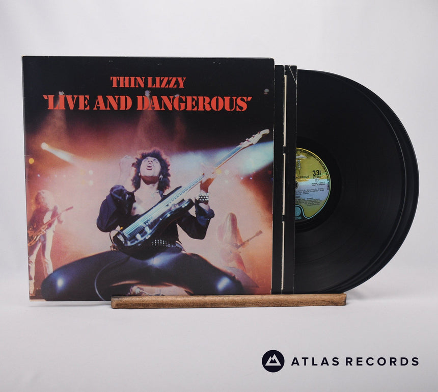 Thin Lizzy Live And Dangerous Double LP Vinyl Record - Front Cover & Record