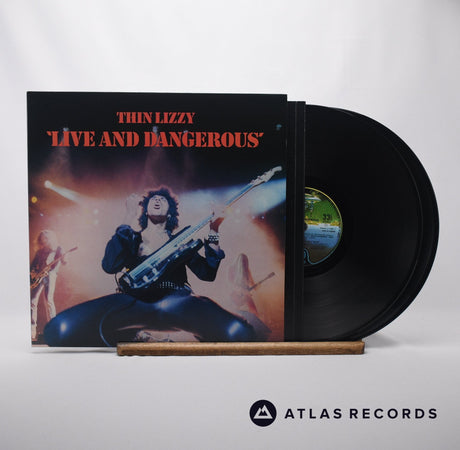 Thin Lizzy Live And Dangerous Double LP Vinyl Record - Front Cover & Record