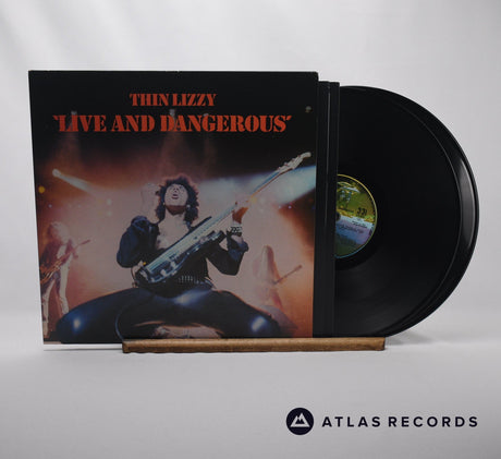 Thin Lizzy Live And Dangerous Double LP Vinyl Record - Front Cover & Record