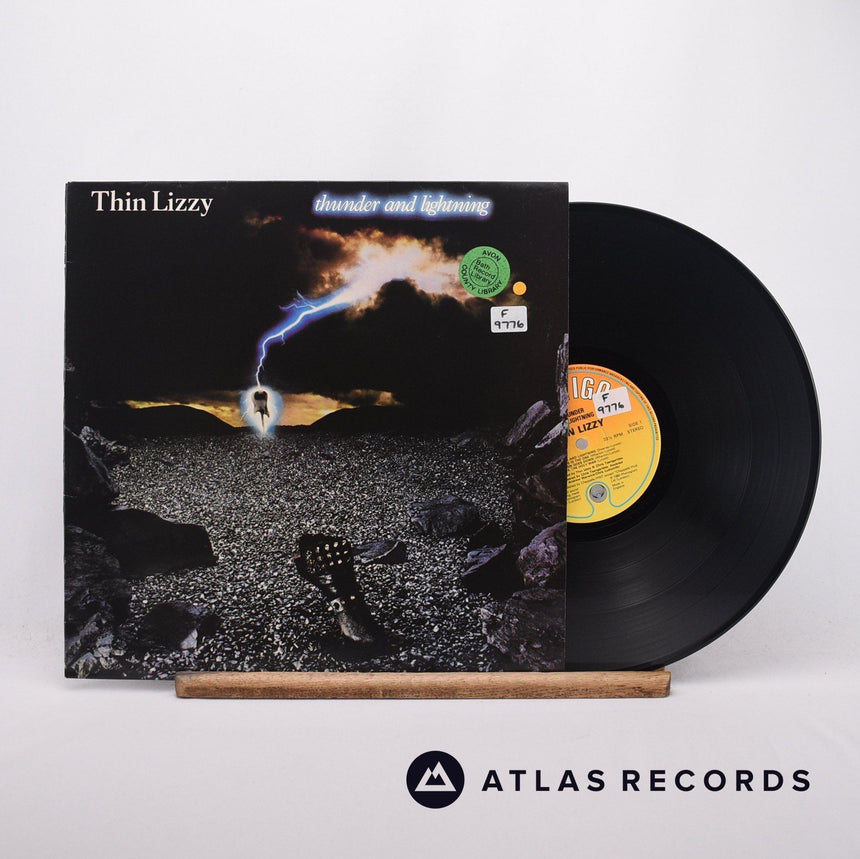 Thin Lizzy Thunder And Lightning LP Vinyl Record - Front Cover & Record