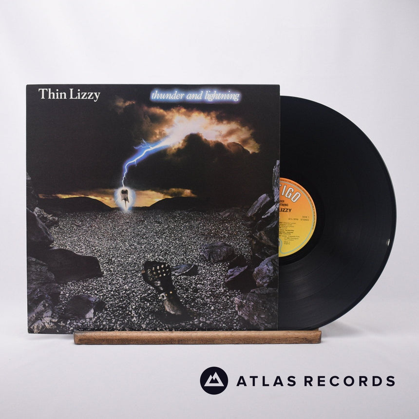 Thin Lizzy Thunder And Lightning LP Vinyl Record - Front Cover & Record