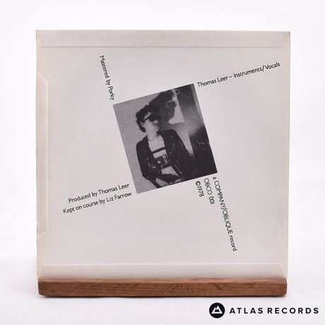 Thomas Leer - Private Plane - Reissue 7" Vinyl Record - EX/EX