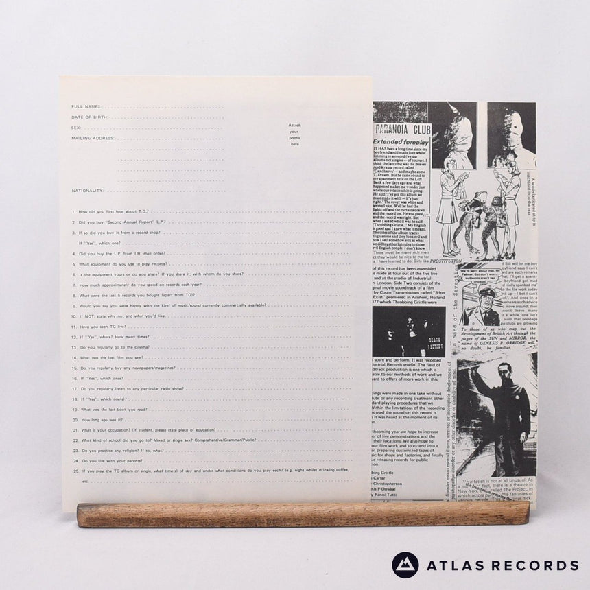 Throbbing Gristle - The Second Annual Report - A B LP Vinyl Record - VG+/VG+