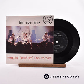 Tin Machine Maggie's Farm 7" Vinyl Record - Front Cover & Record