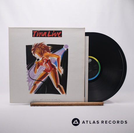 Tina Turner Tina Live In Europe Double LP Vinyl Record - Front Cover & Record