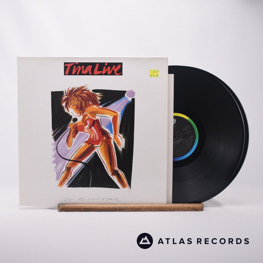 Tina Turner Tina Live In Europe Double LP Vinyl Record - Front Cover & Record