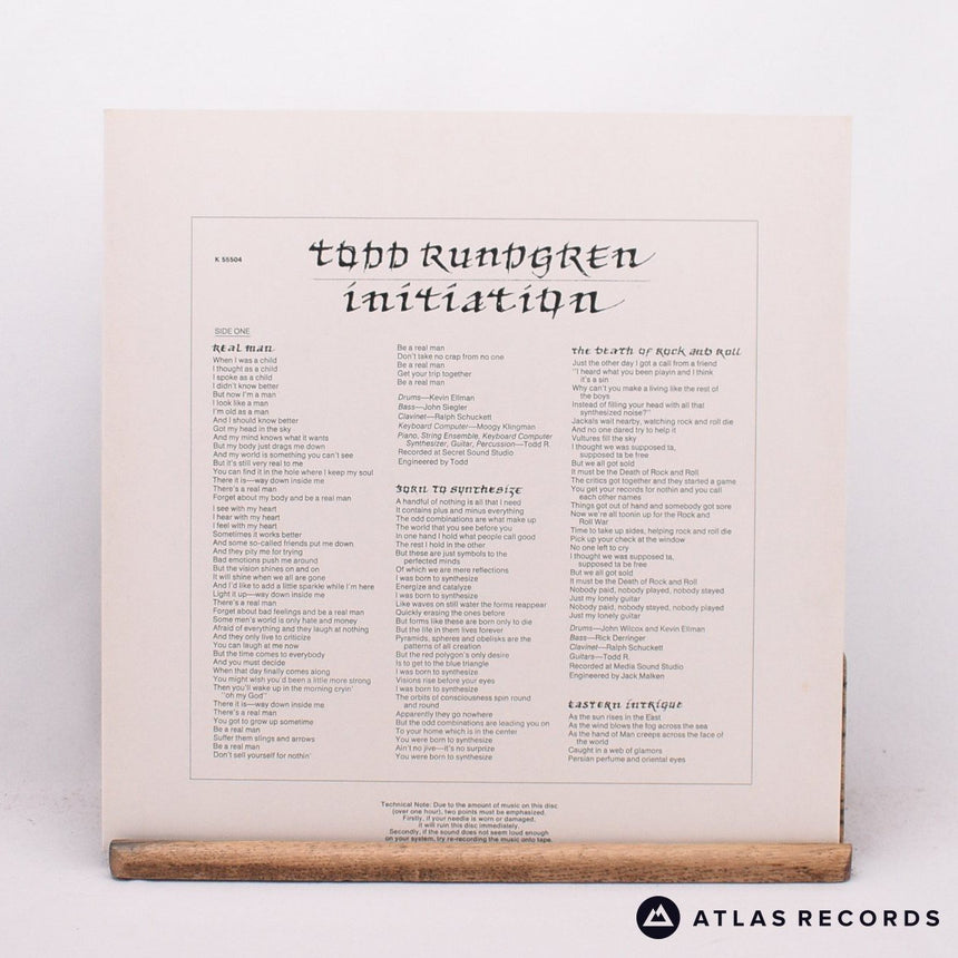 Todd Rundgren - Initiation - LP Vinyl Record - EX/EX