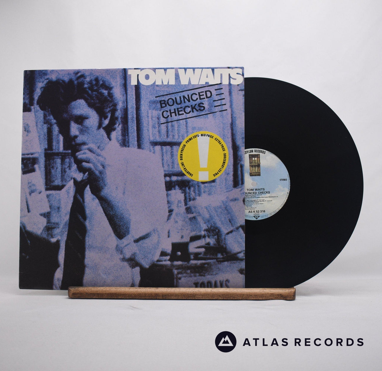 Tom Waits Bounced Checks LP Vinyl Record - Front Cover & Record