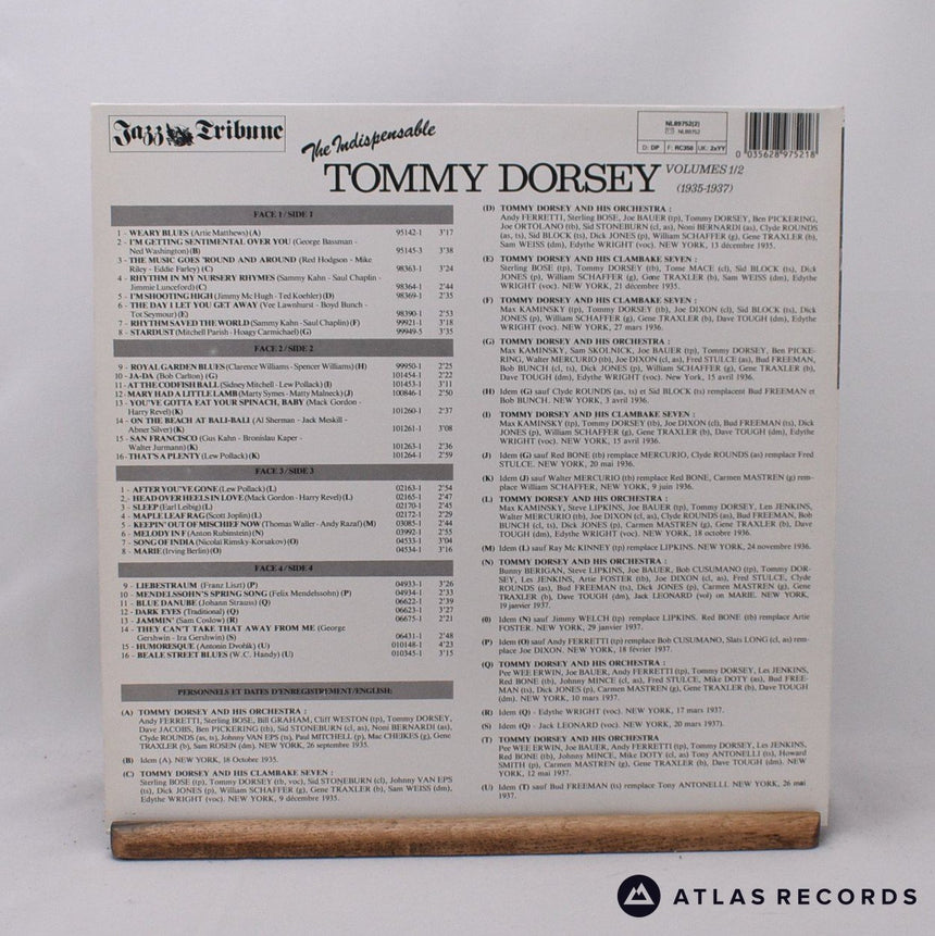 Tommy Dorsey - The Indispensable Tommy Dorsey Volumes 1/2 - 2 x LP Vinyl Record