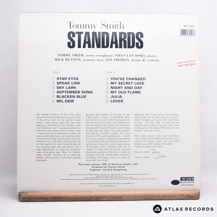 Tommy Smith - Standards - Photos LP Vinyl Record - VG+/NM