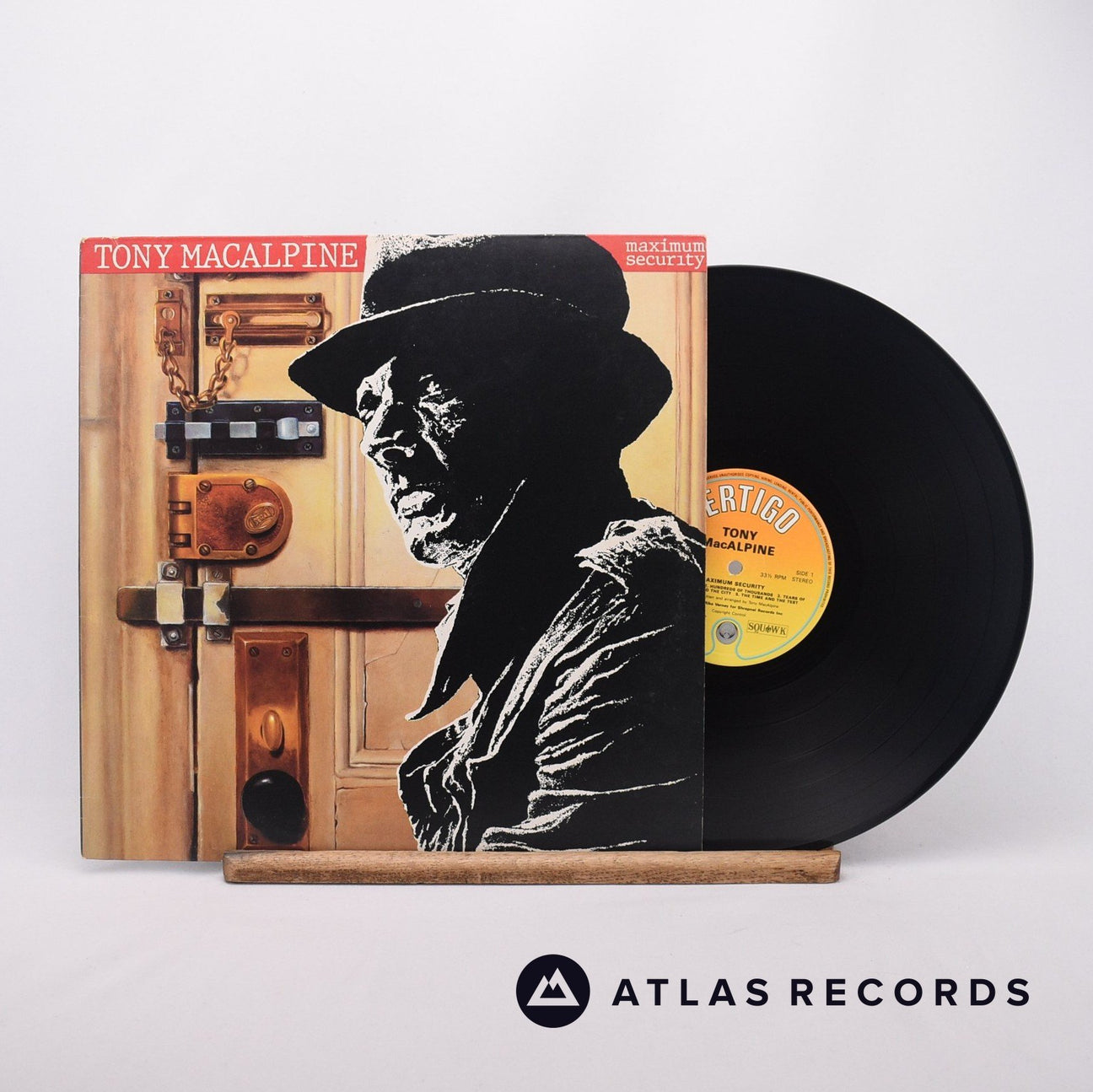 Tony MacAlpine Maximum Security LP Vinyl Record - Front Cover & Record