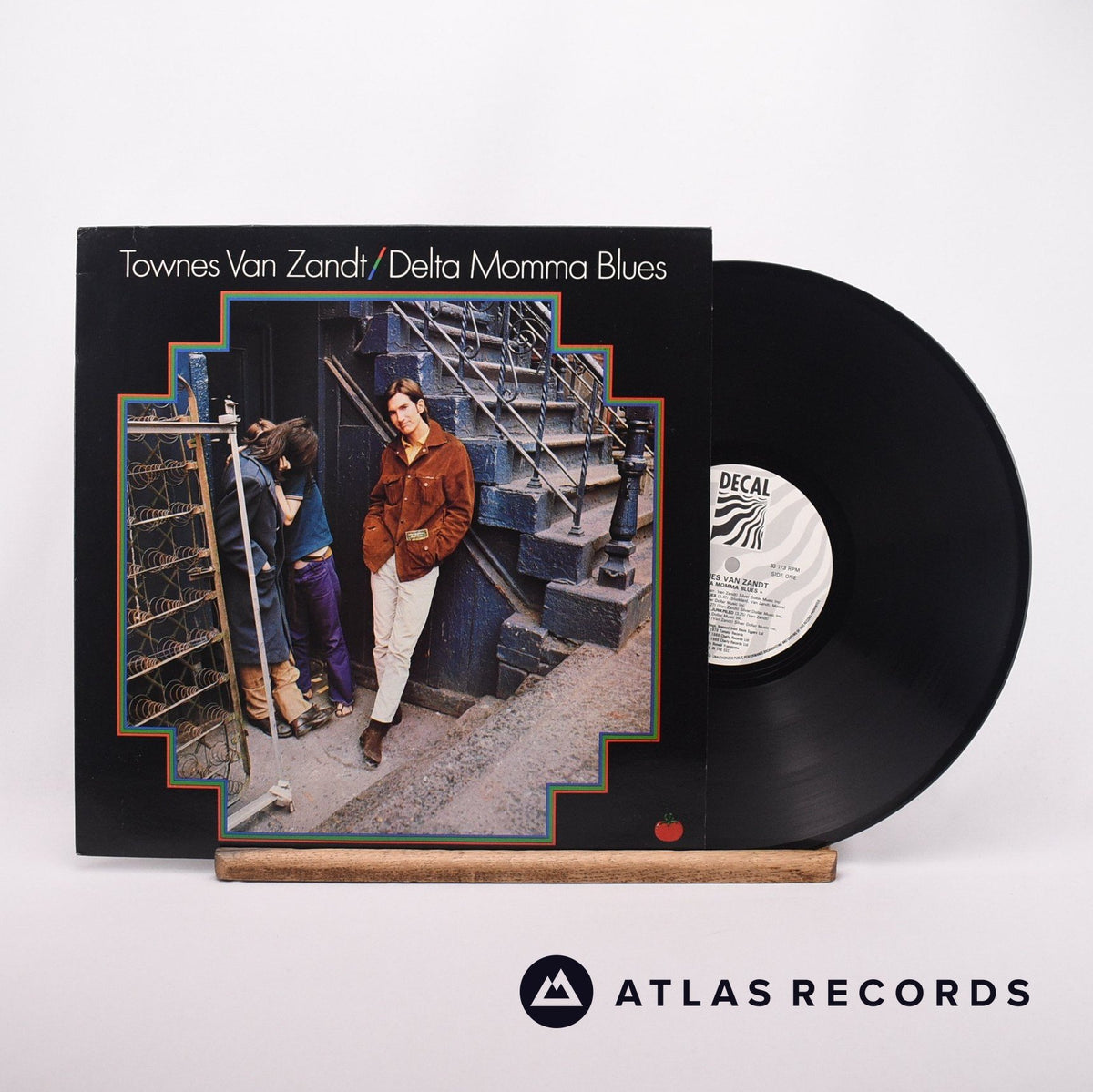 Townes Van Zandt Delta Momma Blues LP Vinyl Record - Front Cover & Record