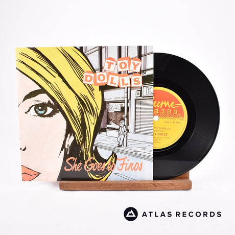 Toy Dolls She Goes To Finos 7" Vinyl Record - Front Cover & Record