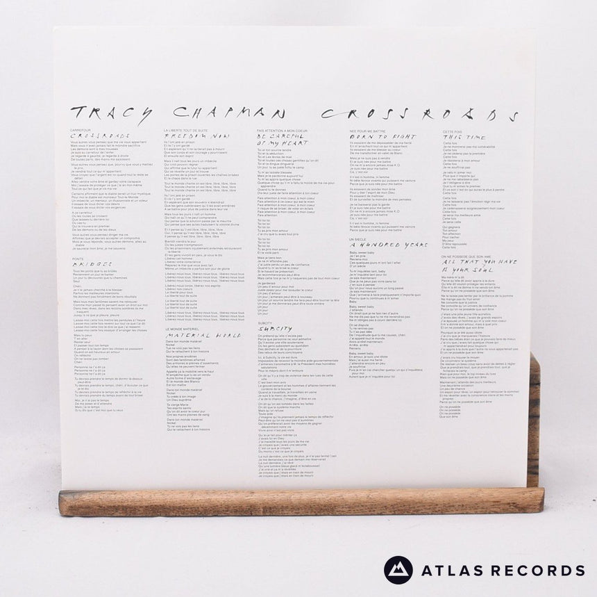 Tracy Chapman - Crossroads - Lyric Sheet A4 B8 LP Vinyl Record - EX/EX