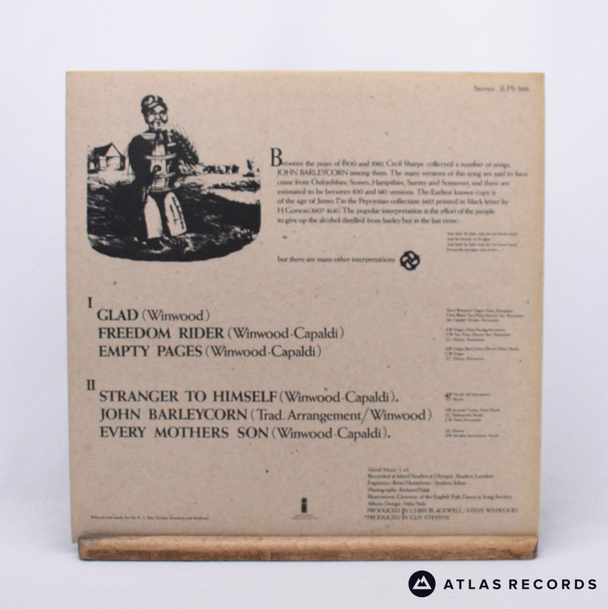 Traffic - John Barleycorn Must Die - A/2 B/2 LP Vinyl Record - EX/EX