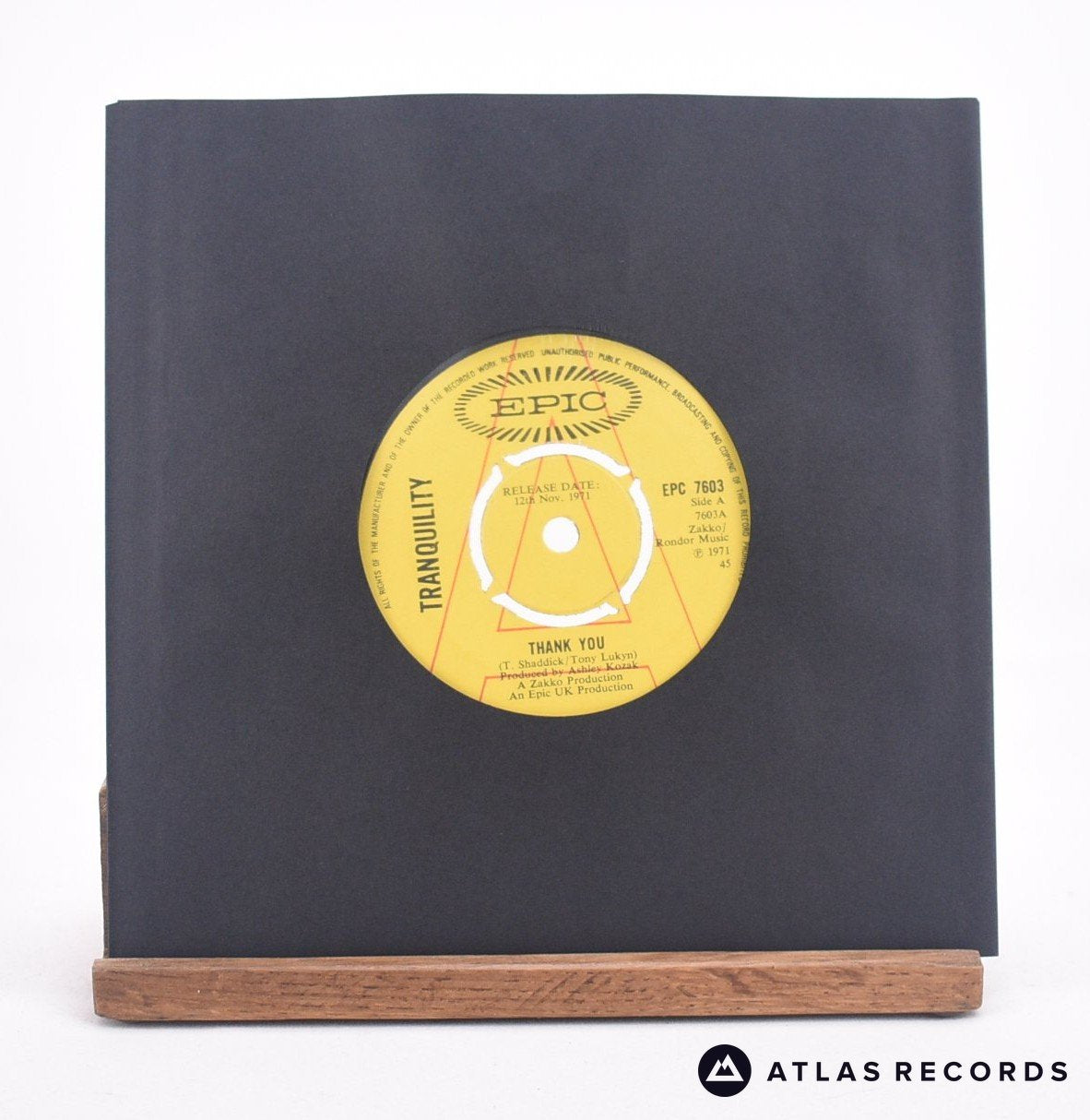 Tranquility Thank You 7" Vinyl Record - In Sleeve