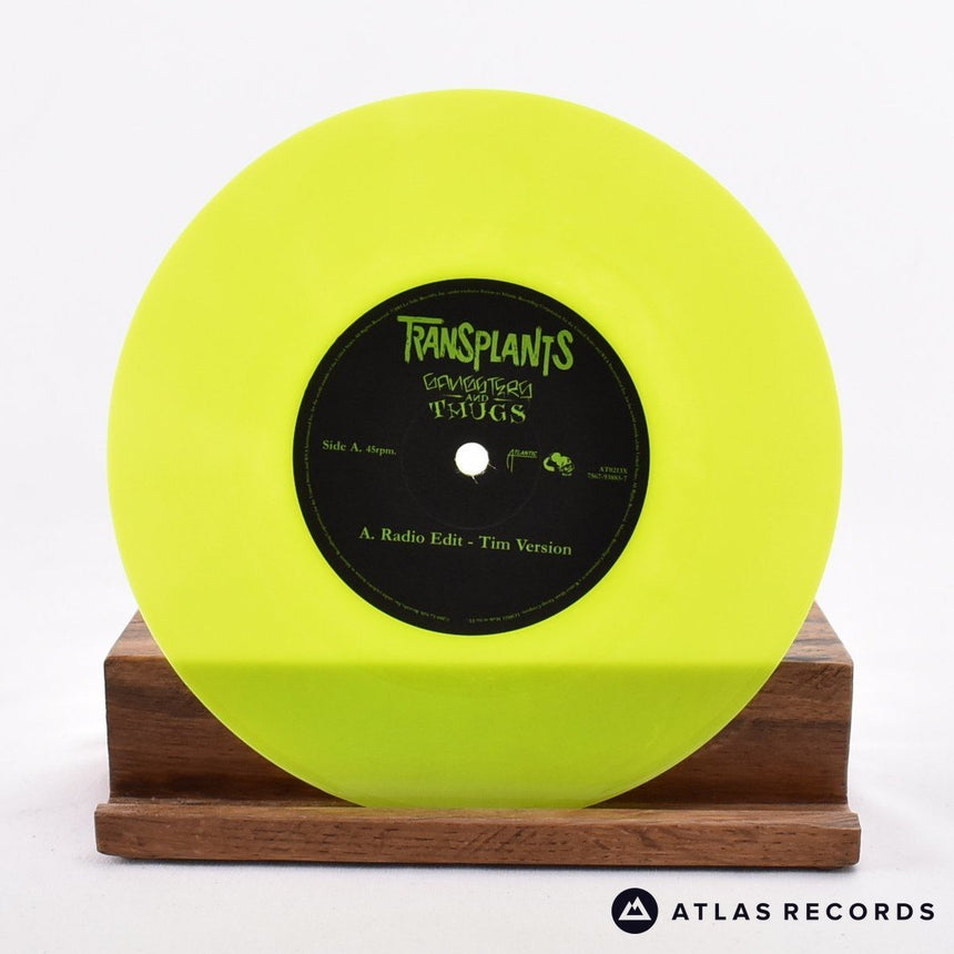 Transplants - Gangsters And Thugs - Green Poster Sleeve 7" Vinyl Record - NM/NM
