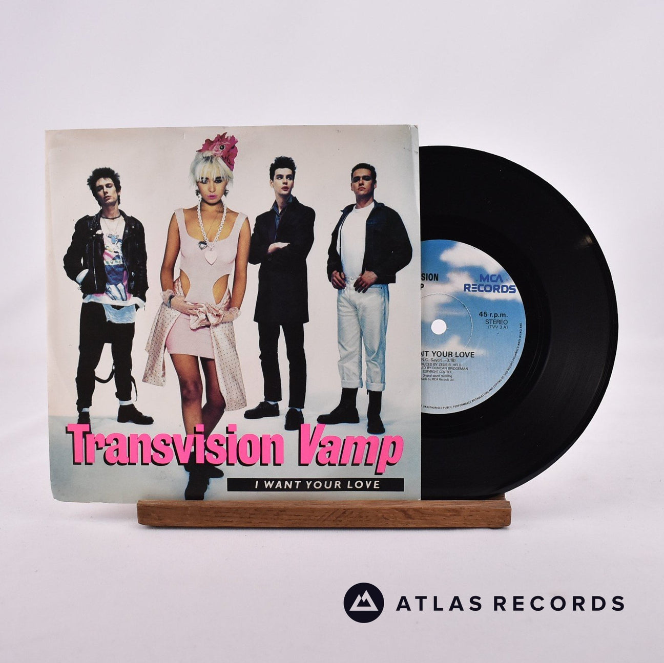 Transvision Vamp I Want Your Love 7" Vinyl Record - Front Cover & Record