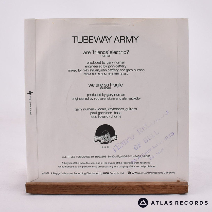 Tubeway Army - Are 'Friends' Electric? - Misprint 7" Vinyl Record - EX/EX