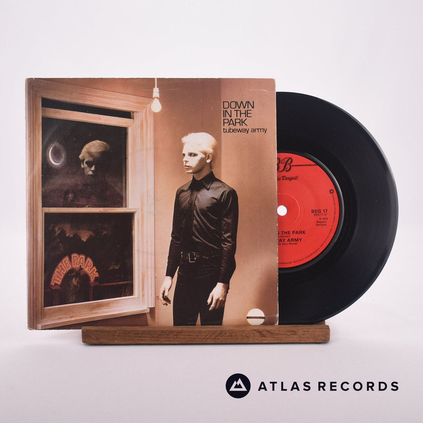 Tubeway Army Down In The Park 7" Vinyl Record - Front Cover & Record