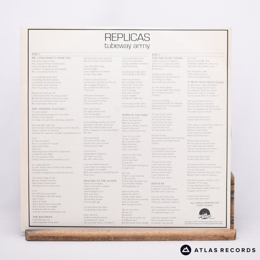 Tubeway Army - Replicas - Strawberry LP Vinyl Record - EX/VG+