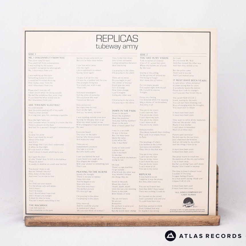 Tubeway Army - Replicas - Strawberry LP Vinyl Record - EX/EX