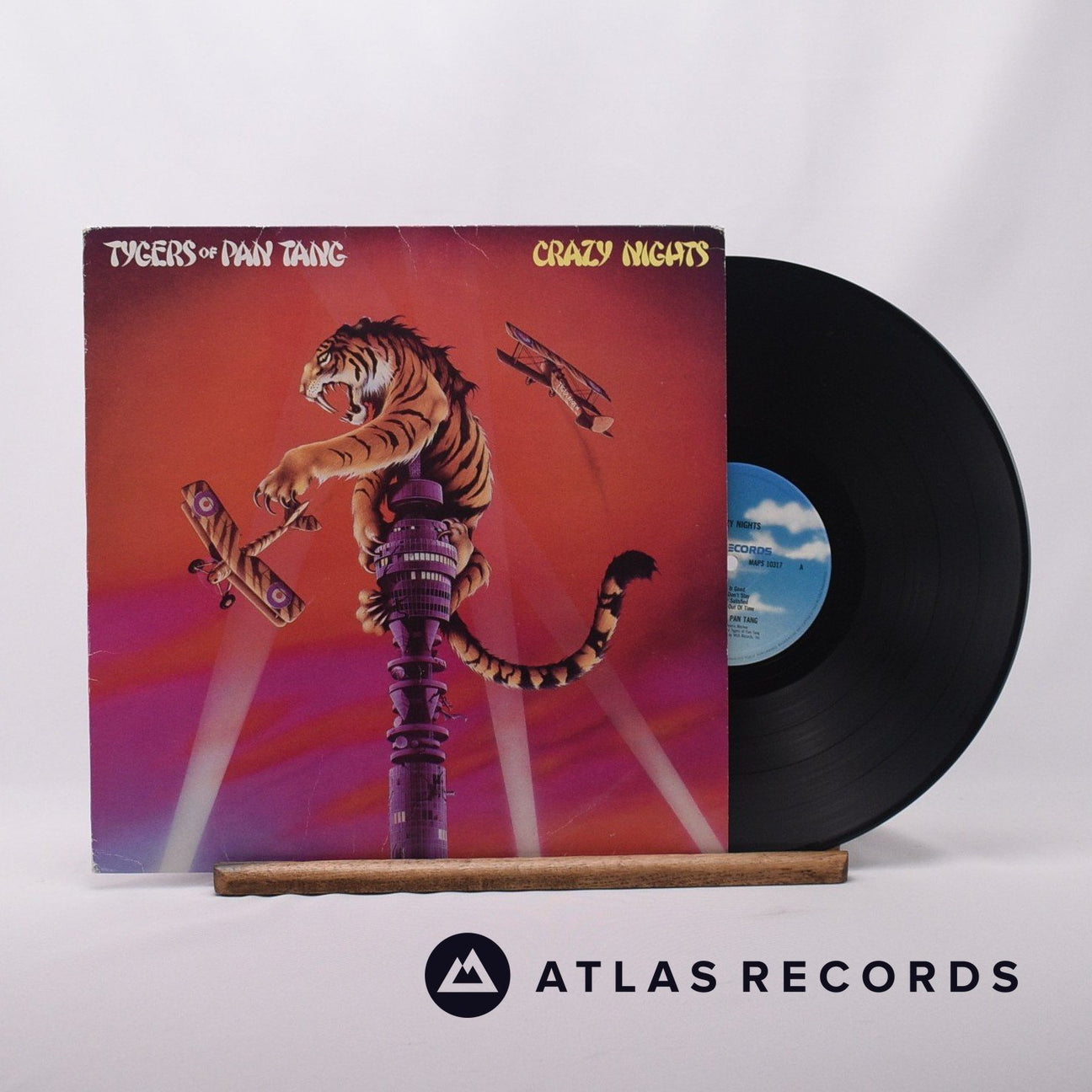 Tygers Of Pan Tang Crazy Nights LP Vinyl Record - Front Cover & Record