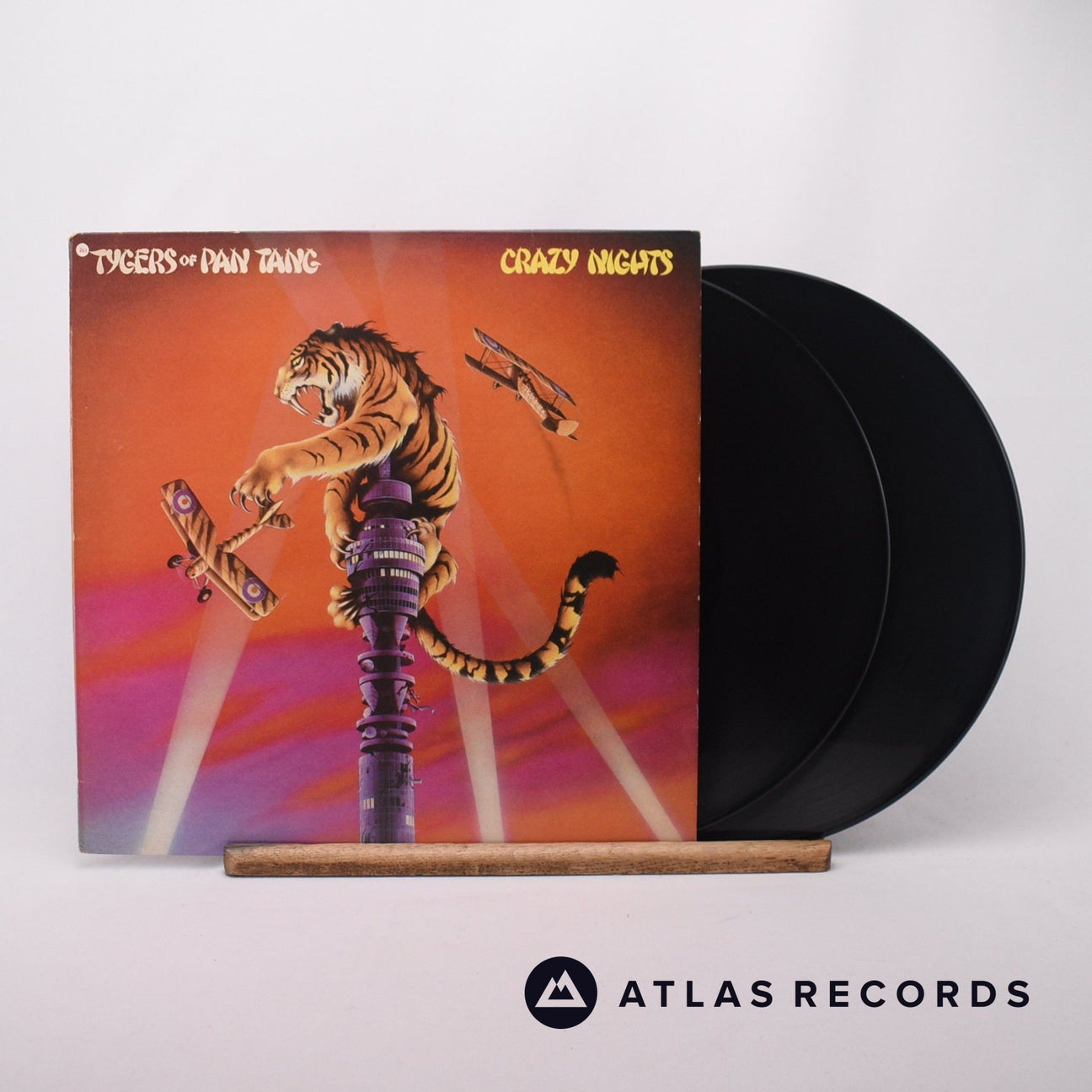Tygers Of Pan Tang Crazy Nights LP + 12" Vinyl Record - Front Cover & Record