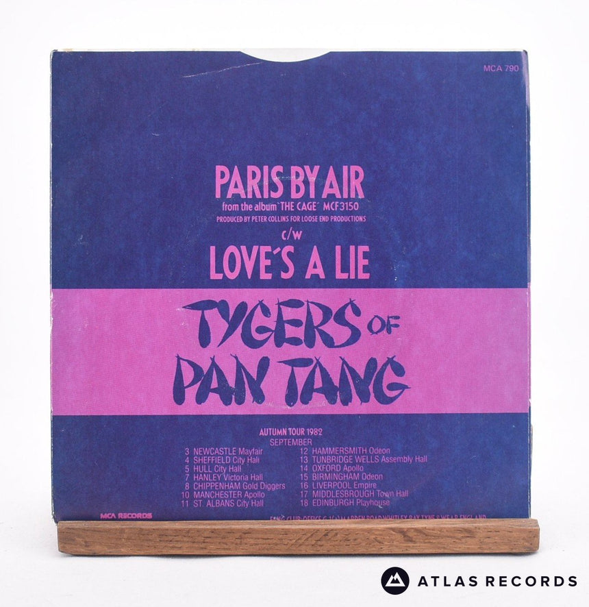 Tygers Of Pan Tang - Paris By Air - 7" Vinyl Record - VG+/EX