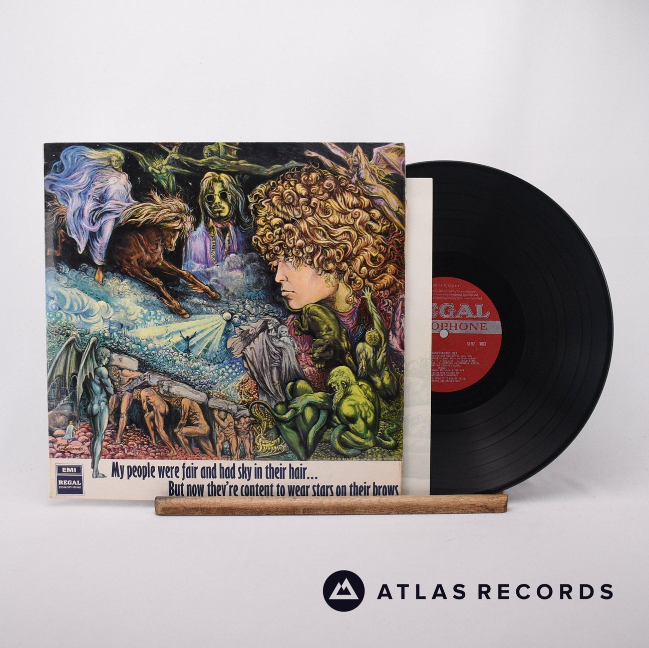 Tyrannosaurus Rex My People Were Fair And Had Sky In Their Hair... But Now They're Content To Wear Stars On Their Brows LP Vinyl Record - Front Cover & Record