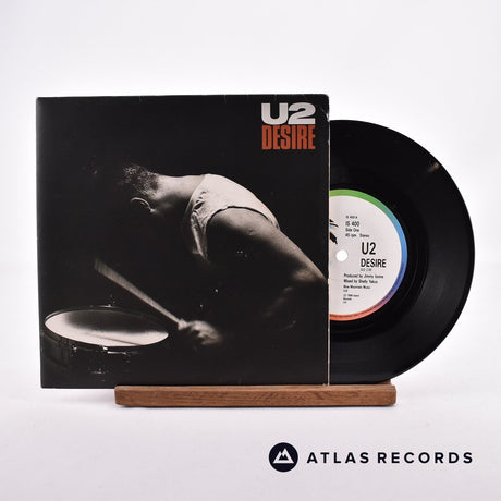 U2 Desire 7" Vinyl Record - Front Cover & Record