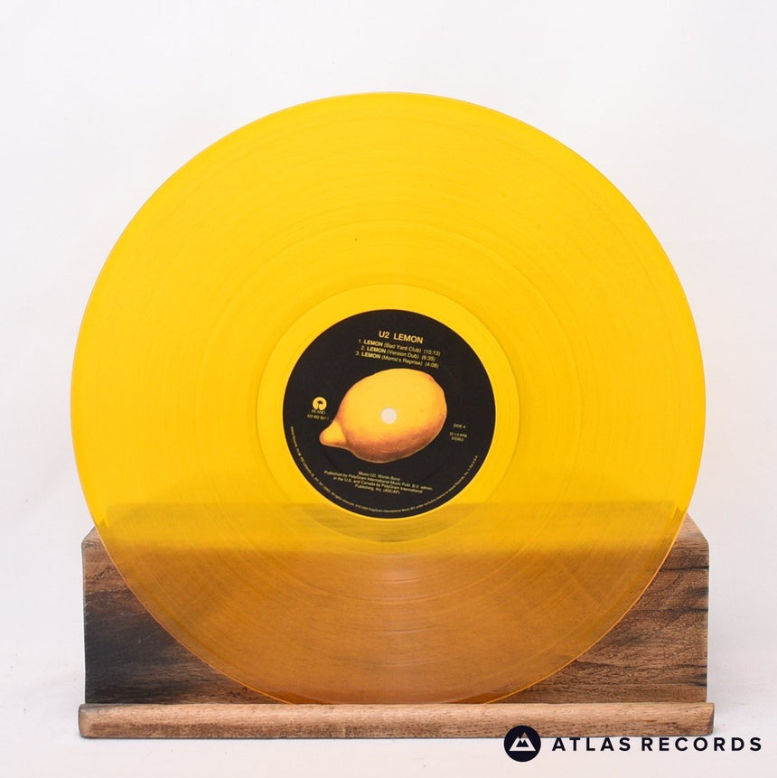 U2 - Lemon (Remixes) - Yellow Transparent Us 12" Vinyl Record - VG/EX